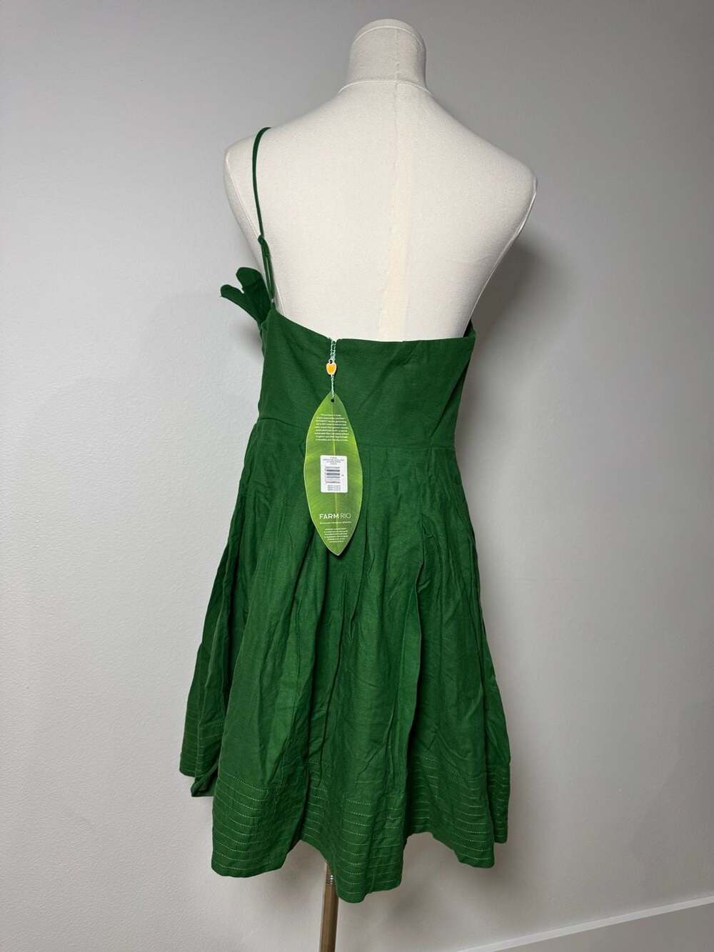 Farm Rio Green One Shoulder Lea Mini Dress Size S - Picture 4 of 16